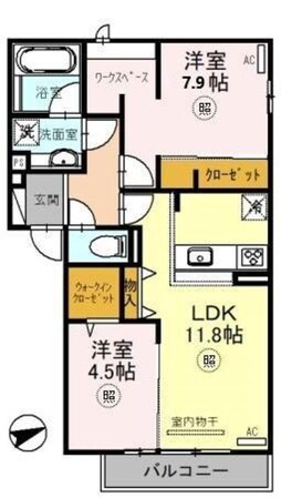 明石駅 徒歩12分 2階の物件間取画像